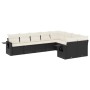 Set de sofás de jardín 8 piezas y cojines ratán sintético negro de , Conjuntos de jardín - Ref: Foro24-3220635, Precio: 512,0...