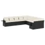 Set Gartensofas 10 Stück Kissen synthetisches Rattan schwarz von , Gartensets - Ref: Foro24-3220705, Preis: 603,00 €, Rabatt: %
