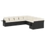 Set Gartensofas 10 Stück Kissen synthetisches Rattan schwarz von , Gartensets - Ref: Foro24-3220705, Preis: 562,31 €, Rabatt: %