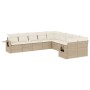 Juego de sofás jardín con cojines beige 10 pzas ratán sintético de , Conjuntos de jardín - Ref: Foro24-3220707, Precio: 645,9...