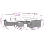 10-piece garden sofa set with gray synthetic rattan cushions by , Garden sets - Ref: Foro24-3220649, Price: 591,23 €, Discoun...