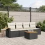 Set de muebles de jardín 5 pzas y cojines ratán sintético negro de , Conjuntos de jardín - Ref: Foro24-3226616, Precio: 294,2...