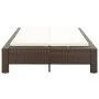 Lounger for 2 people with brown synthetic rattan cushion by vidaXL, Outdoor beds - Ref: Foro24-46239, Price: 279,07 €, Discou...