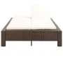 Lounger for 2 people with brown synthetic rattan cushion by vidaXL, Outdoor beds - Ref: Foro24-46239, Price: 279,07 €, Discou...