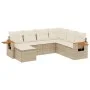 Set aus 7-teiligen Gartensofas und Kissen, synthetisches Rattan, beige von , Gartensets - Ref: Foro24-3227045, Preis: 498,02 ...