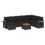 8-piece garden sofa set with black synthetic rattan cushions by , Garden sets - Ref: Foro24-3227091, Price: 560,35 €, Discoun...
