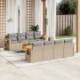 Set mit 9 Gartensofas mit beigen Kissen aus synthetischem Rattan von , Gartensets - Ref: Foro24-3226661, Preis: 586,86 €, Rab...