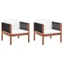 Gartenstühle, 2 Stück, Massivholz aus Akazie von vidaXL, Modulare Sofas für den Außenbereich - Ref: Foro24-46342, Preis: 133,...