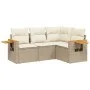 Gartensofa-Set mit Kissen, 4-teilig, beiges synthetisches Rattan von , Gartensets - Ref: Foro24-3226772, Preis: 364,05 €, Rab...