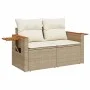 Gartensofa-Set mit Kissen, 4-teilig, beiges synthetisches Rattan von , Gartensets - Ref: Foro24-3226772, Preis: 364,05 €, Rab...