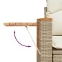 Gartensofa-Set mit Kissen, 4-teilig, beiges synthetisches Rattan von , Gartensets - Ref: Foro24-3226772, Preis: 364,05 €, Rab...