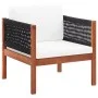Gartenstühle, 2 Stück, Massivholz aus Akazie von vidaXL, Modulare Sofas für den Außenbereich - Ref: Foro24-46342, Preis: 133,...