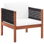 Sillas de jardín 2 unidades madera maciza de acacia by vidaXL, Modular outdoor sofas - Ref: Foro24-46342, Price: 181,67 €, Di...
