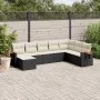 8-piece garden sofa set and black synthetic rattan cushions by , Garden sets - Ref: Foro24-3227085, Price: 471,40 €, Discount: %