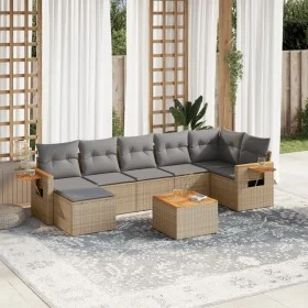 Garden sofa set with beige cushions 8 pcs PE rattan by , Garden sets - Ref: Foro24-3227039, Price: 491,83 €, Discount: %