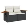 Gartensitzgruppe 4-teilig mit schwarzen Polstern aus synthetischem Rattan von , Gartensets - Ref: Foro24-3226770, Preis: 287,...