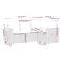 Gartensitzgruppe 4-teilig mit schwarzen Polstern aus synthetischem Rattan von , Gartensets - Ref: Foro24-3226770, Preis: 287,...