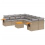 9-piece garden sofa set with beige synthetic rattan cushions by , Garden sets - Ref: Foro24-3226668, Price: 535,44 €, Discoun...