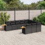 Set Gartensofas 10 Stück Kissen synthetisches Rattan schwarz von , Gartensets - Ref: Foro24-3227175, Preis: 658,70 €, Rabatt: %