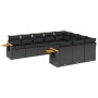 Set Gartensofas 10 Stück Kissen synthetisches Rattan schwarz von , Gartensets - Ref: Foro24-3227175, Preis: 658,70 €, Rabatt: %