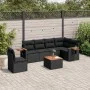 Set de comedor de jardín 7 pzas y cojines ratán sintético negro de , Conjuntos de jardín - Ref: Foro24-3226860, Precio: 463,5...