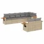 Garden sofa set with beige cushions, 8 pieces, PE rattan. by , Garden sets - Ref: Foro24-3226990, Price: 557,97 €, Discount: %