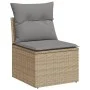 Garden sofa set with beige cushions, 8 pieces, PE rattan. by , Garden sets - Ref: Foro24-3226990, Price: 557,97 €, Discount: %