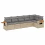 Garden sofa set with cushions 6 pieces beige synthetic rattan by , Garden sets - Ref: Foro24-3226829, Price: 402,97 €, Discou...