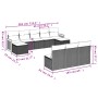 Set Gartensofas mit beigen Kissen 10 Stück synthetisches Rattan von , Gartensets - Ref: Foro24-3228067, Preis: 557,21 €, Raba...