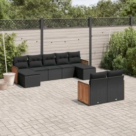 8-piece garden sofa set with black synthetic rattan cushions by , Garden sets - Ref: Foro24-3228078, Price: 543,67 €, Discoun...