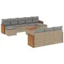 Garden sofa set 11 pieces with beige synthetic rattan cushions by , Garden sets - Ref: Foro24-3228103, Price: 679,27 €, Disco...