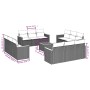 Set sofás de jardín con cojines 13 piezas ratán sintético gris de , Conjuntos de jardín - Ref: Foro24-3258245, Precio: 852,80...
