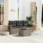 Garden sofa set 4 pieces with gray synthetic rattan cushions by , Garden sets - Ref: Foro24-3252207, Price: 263,88 €, Discoun...