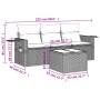 Set mit 4 Gartensofas und Kissen synthetisches Rattangrau von , Gartensets - Ref: Foro24-3252207, Preis: 268,56 €, Rabatt: %