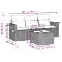 Set mit 4 Gartensofas und Kissen synthetisches Rattangrau von , Gartensets - Ref: Foro24-3252207, Preis: 264,45 €, Rabatt: %