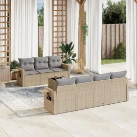 Set Gartensofas mit beigen Kissen 8 Stück PE Rattan von , Gartensets - Ref: Foro24-3252266, Preis: 569,01 €, Rabatt: %