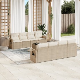 9-piece garden sofa set with beige synthetic rattan cushions by , Garden sets - Ref: Foro24-3252285, Price: 651,03 €, Discoun...