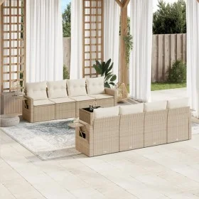 9-piece garden sofa set with beige synthetic rattan cushions by , Garden sets - Ref: Foro24-3252285, Price: 689,10 €, Discoun...