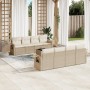 9-piece garden sofa set with beige synthetic rattan cushions by , Garden sets - Ref: Foro24-3252285, Price: 651,03 €, Discoun...