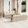 9-piece garden sofa set with beige synthetic rattan cushions by , Garden sets - Ref: Foro24-3252285, Price: 689,10 €, Discoun...