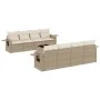 9-piece garden sofa set with beige synthetic rattan cushions by , Garden sets - Ref: Foro24-3252285, Price: 689,10 €, Discoun...