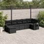 Set de comedor de jardín 7 pzas y cojines ratán sintético negro de , Conjuntos de jardín - Ref: Foro24-3252812, Precio: 474,6...