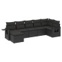 7-teiliges Garten-Esszimmerset und Kissen synthetisches Rattan schwarz von , Gartensets - Ref: Foro24-3252812, Preis: 470,46 ...