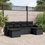 6-piece garden sofa set with black synthetic rattan cushions by , Garden sets - Ref: Foro24-3252852, Price: 407,66 €, Discoun...