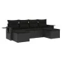 6-piece garden sofa set with black synthetic rattan cushions by , Garden sets - Ref: Foro24-3252852, Price: 407,66 €, Discoun...