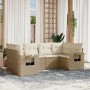 Set Gartensofas mit Kissen 6 Stück synthetisches Rattan beige von , Gartensets - Ref: Foro24-3252915, Preis: 486,23 €, Rabatt: %