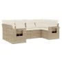 Set Gartensofas mit Kissen 6 Stück synthetisches Rattan beige von , Gartensets - Ref: Foro24-3252915, Preis: 487,06 €, Rabatt: %