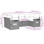 6-piece garden furniture set with gray synthetic rattan cushions by , Garden sets - Ref: Foro24-3252917, Price: 439,42 €, Dis...