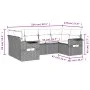 6-piece garden furniture set with gray synthetic rattan cushions by , Garden sets - Ref: Foro24-3252917, Price: 412,16 €, Dis...