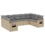 9-piece garden sofa set with beige synthetic rattan cushions by , Garden sets - Ref: Foro24-3252936, Price: 616,72 €, Discoun...